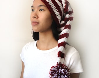 Long Stocking Cap (5 Sizes) - PDF Crochet Pattern - Instant Download