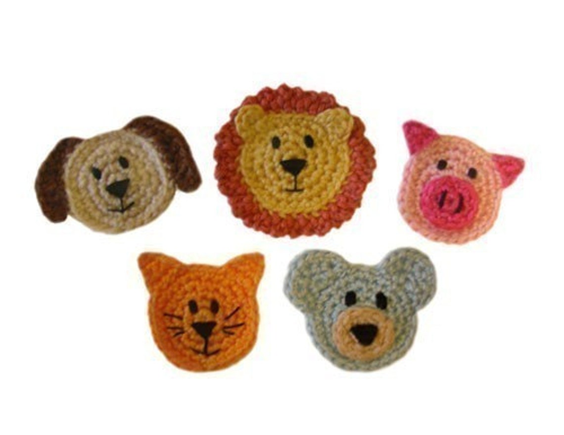 Animal Appliques - PDF Crochet Pattern - Instant Download - Etsy