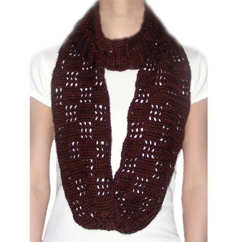 Checkered Loop Scarf PDF Crochet Pattern Instant Download Etsy