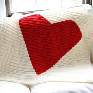 Big Heart Blanket - PDF Crochet Pattern - Instant Download