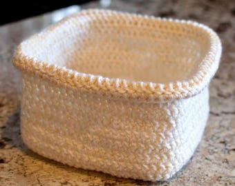 Seamless Square Basket - PDF Crochet Pattern - Instant Download