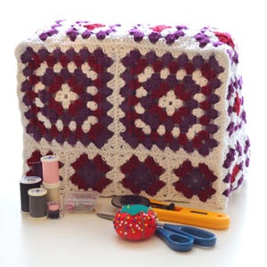 Granny Square Sewing Machine Cover - PDF Crochet Pattern - Instant Download
