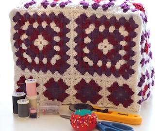 Granny Square Sewing Machine Cover - PDF Crochet Pattern - Instant Download