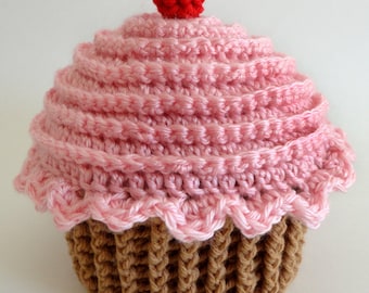 Cupcake Hat (5 sizes) - PDF Crochet Pattern - Instant Download