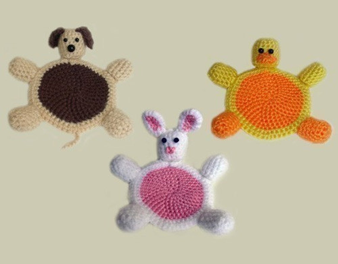 Amigurumi Animal Coasters PDF Crochet Pattern Instant Etsy