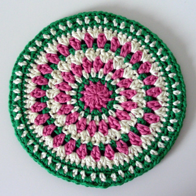 Kaleido Hot Pad PDF Crochet Pattern Instant Download image 1