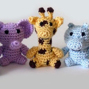 Little Safari Animals - PDF Crochet Pattern - Instant Download