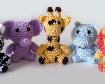 Little Safari Animals - PDF Crochet Pattern - Instant Download