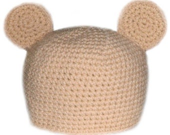 Teddy Bear Hat (5 Sizes) - PDF Crochet Pattern - Instant Download