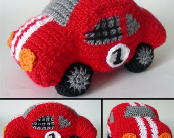 Rambunctious Race Car - PDF Crochet Pattern - Instant Download