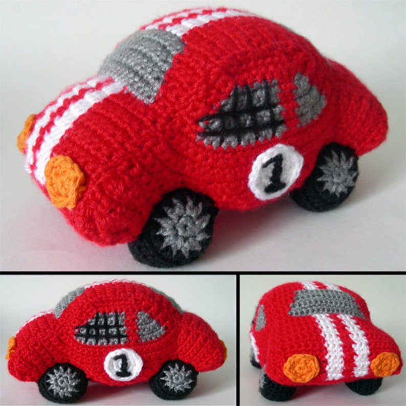 Rambunctious Race Car PDF Crochet Pattern Instant Download image 1