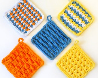 Square Scrubbie Set - PDF Crochet Pattern - Instant Download