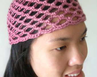 Mesh Lace Beanie (5 sizes) - PDF Crochet Pattern - Instant Download