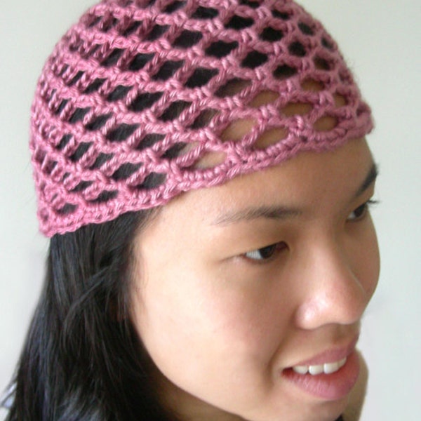 Mesh Lace Beanie (5 sizes) - PDF Crochet Pattern - Instant Download