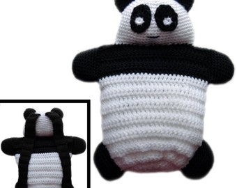 Panda Bear Backpack - PDF Crochet Pattern - Instant Download