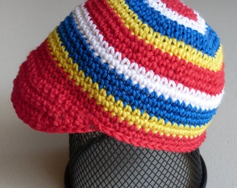 Striped Cap (6 Sizes) - PDF Crochet Pattern - Instant Download