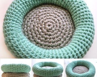 Cushioned Cat Bed - PDF Crochet Pattern - Instant Download