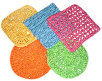 5 Absolutely Fast Dishcloths - PDF Crochet Pattern - Instant Download