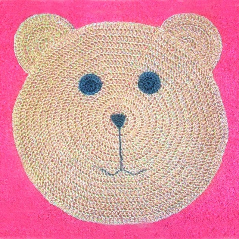 Teddy Bear Rug - PDF Crochet Pattern - Instant Download - Etsy