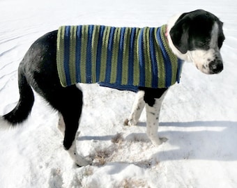 Easy Adjustable Dog Sweater Coat - PDF Crochet Pattern - Instant Download