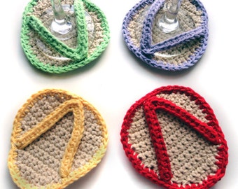 Flip Flop Coasters - PDF Crochet Pattern - Instant Download