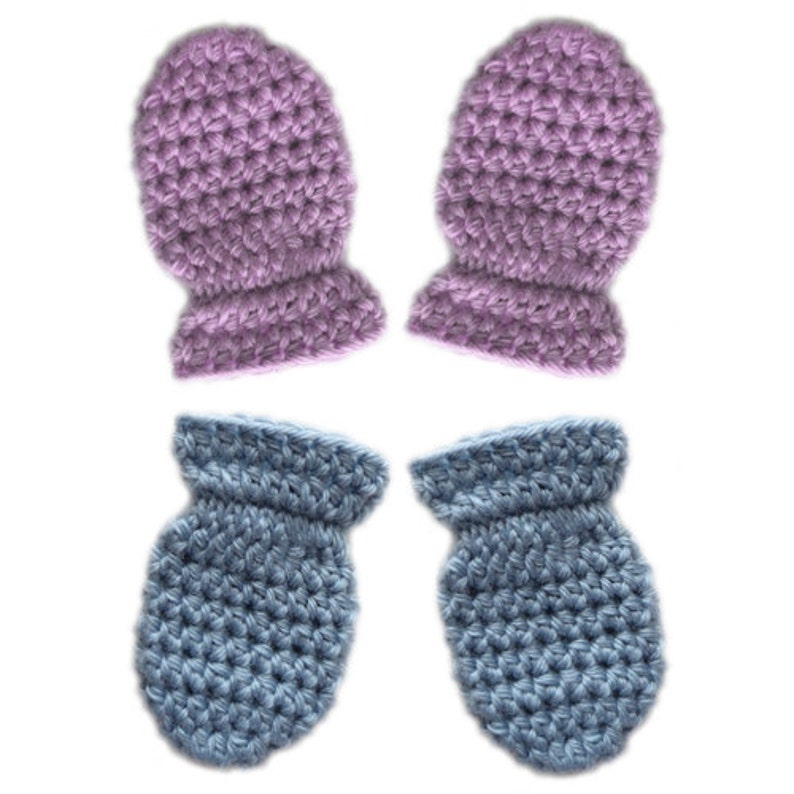 Classic Baby Mittens PDF Crochet Pattern Instant Download zdjęcie 1