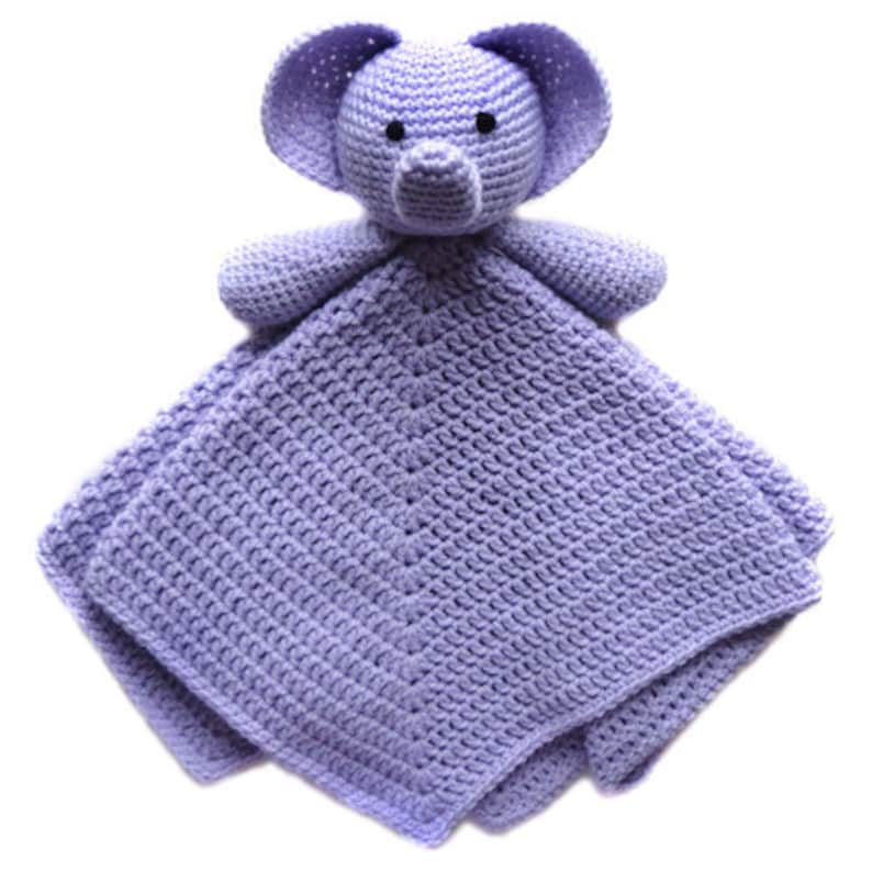 Elephant Security Blanket PDF Crochet Pattern Instant Download image 1