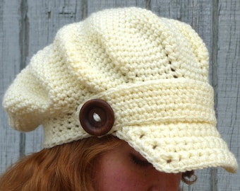 Arctic Edge Brimmed Beret - PDF Crochet Pattern - Instant Download