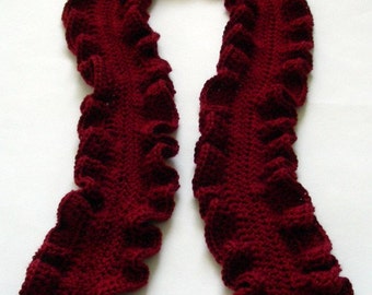 Double Ruffle Scarf - PDF Crochet Pattern - Instant Download