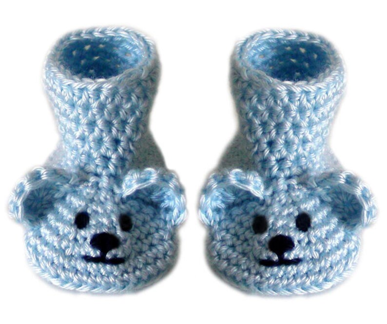 Baby Bear Booties 3 Sizes PDF Crochet Pattern Instant Download image 1