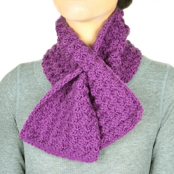 crochet keyhole scarf pattern free