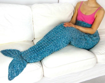 Mermaid Tail Blanket - 3 Sizes  - PDF Crochet Pattern - Instant Download