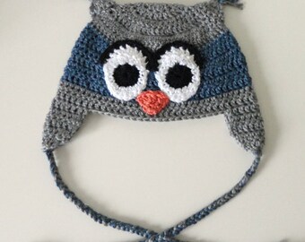 Owl Hat (5 sizes)  - PDF Crochet Pattern - Instant Download