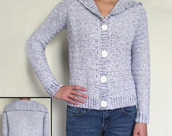 Classic Cardigan Sweater - PDF Crochet Pattern - Instant Download