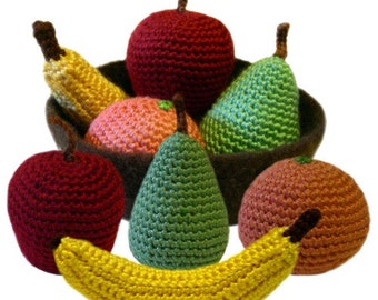 Play Fruit Set - PDF Crochet Pattern - Instant Download