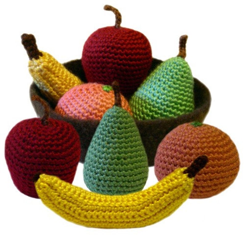 Play Fruit Set PDF Crochet Pattern Instant Download Bild 1