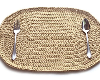 Double Stranded Oval Placemat - PDF Crochet Pattern - Instant Download