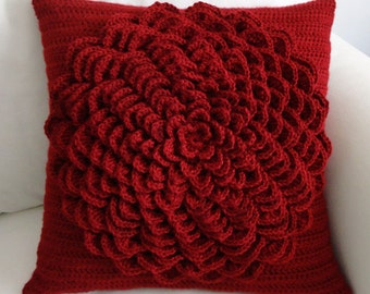 Flower Pillow Cover - PDF Crochet Pattern - Instant Download