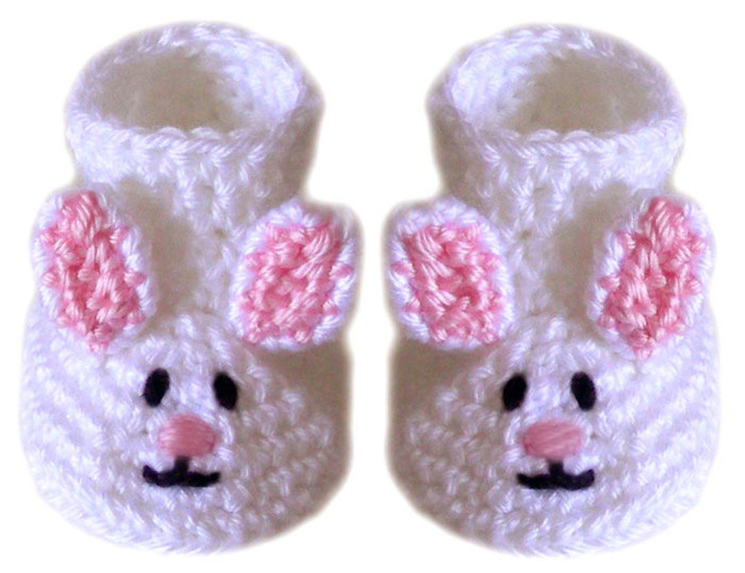 Baby Bunny Booties - 3 Sizes - PDF Crochet Pattern - Instant Download ...