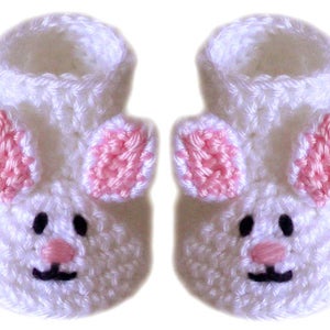 Baby Bunny Booties - 3 Sizes - PDF Crochet Pattern - Instant Download