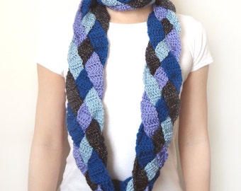 Braided Infinity Scarf - PDF Crochet Pattern - Instant Download