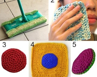 Nylon Cleaning Set - PDF Crochet Pattern - Instant Download