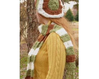 Abigail Hat and Scarf Set - PDF Crochet Pattern - Instant Download