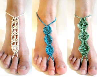 Barefoot Sandal Set - PDF Crochet Pattern - Instant Download