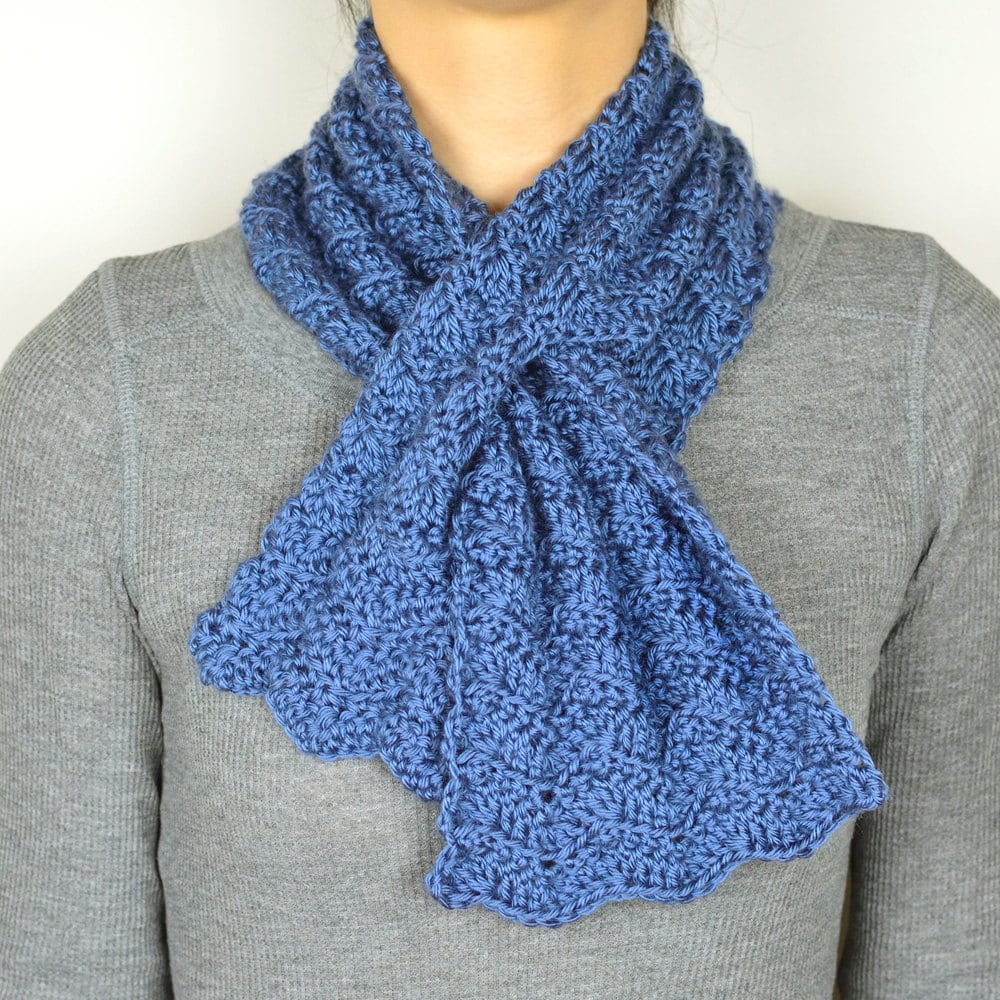 crochet keyhole scarf pattern free