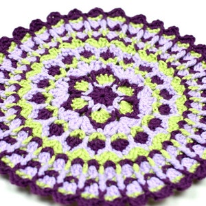Lilac Trellis Mandala - PDF Crochet Pattern - Instant Download