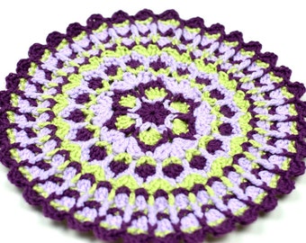Lilac Trellis Mandala - PDF Crochet Pattern - Instant Download