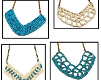 V Pendant Necklaces - PDF Crochet Pattern - Instant Download