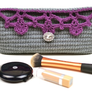 Lacy Top Cosmetic Bag - PDF Crochet Pattern - Instant Download