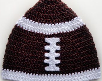 Football Hat (5 Sizes) - PDF Crochet Pattern - Instant Download